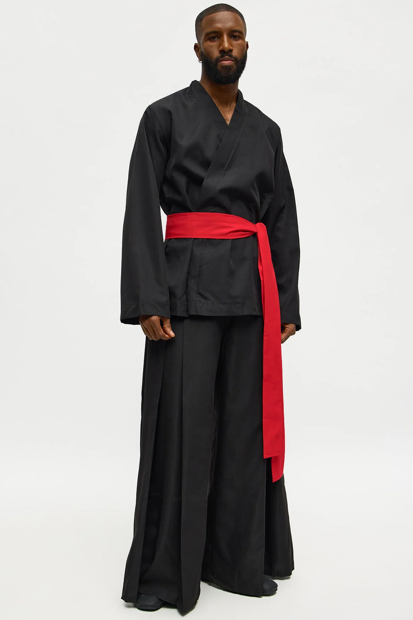 Samurai 3 Piece Costume - Black/Red
