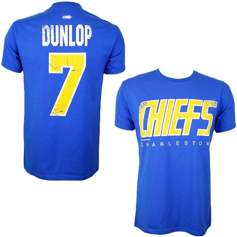 Slapshot Charlestown Chiefs Reg Dunlop #7 Hockey T-Shirt