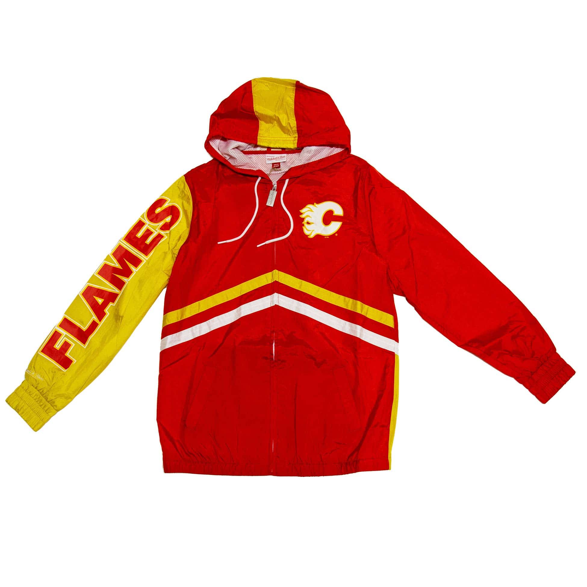 Calgary Flames Undeniable Mitchell & Ness NHL Windbreaker Jacket
