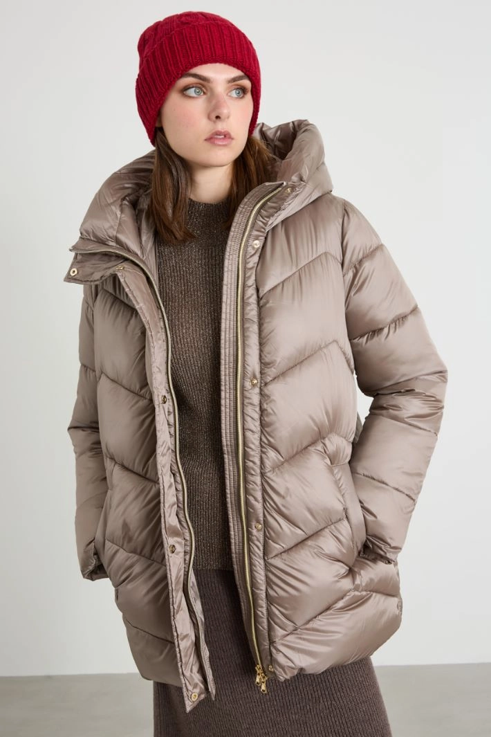 Wool braided beanie hat - RED