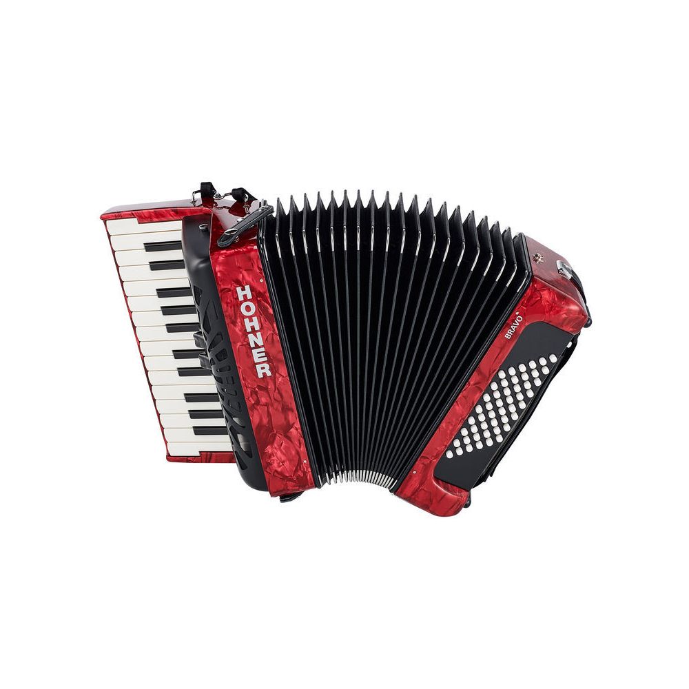 Hohner Bravo II 48 Red silent key – Thomann Ireland