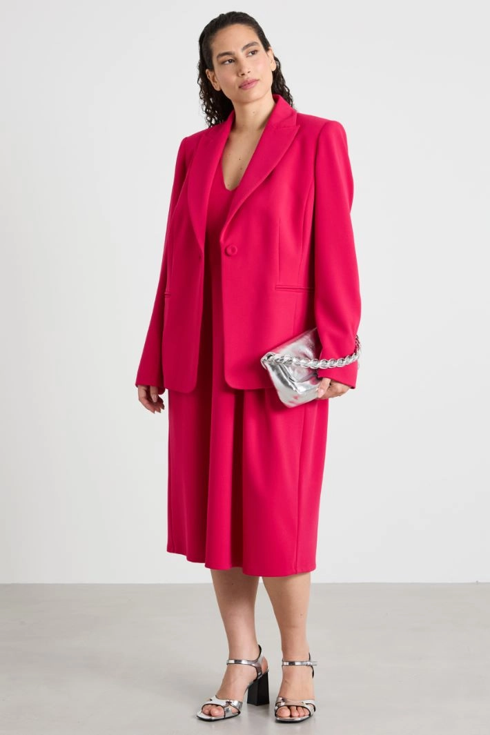 Crepe jersey blazer - FUCHSIA