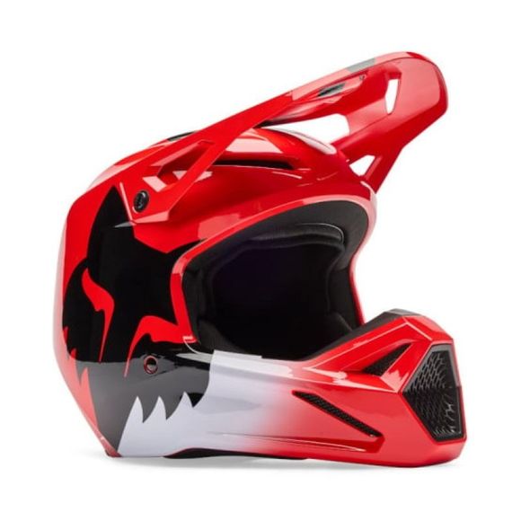 Casque cross Fox V1 - SHIELD - ENFANT - Rouge / NoirRef : FX6256
