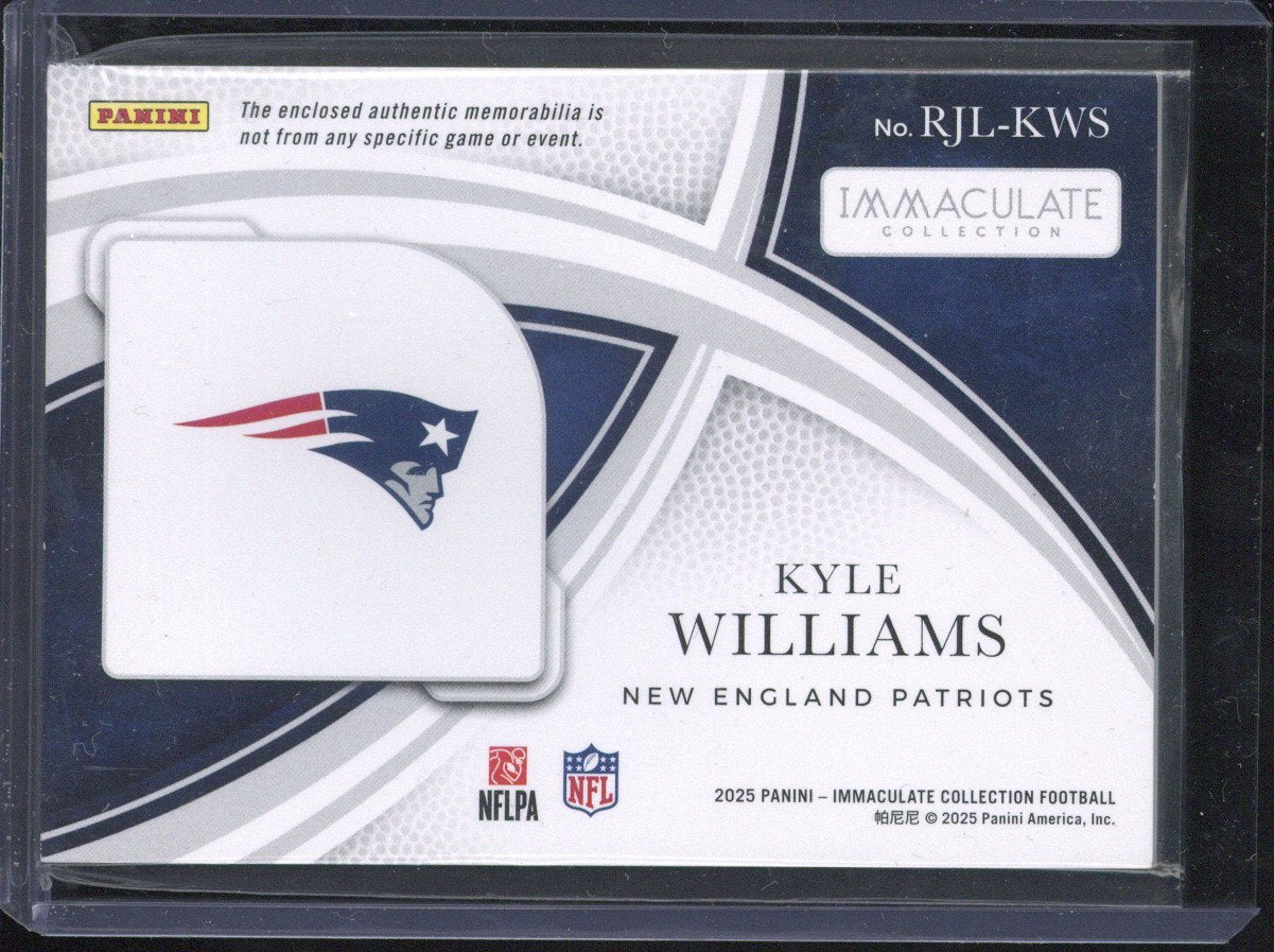 2025 Panini Immaculate Kyle Williams RC Helmet Relic /10 #RJL-KWS