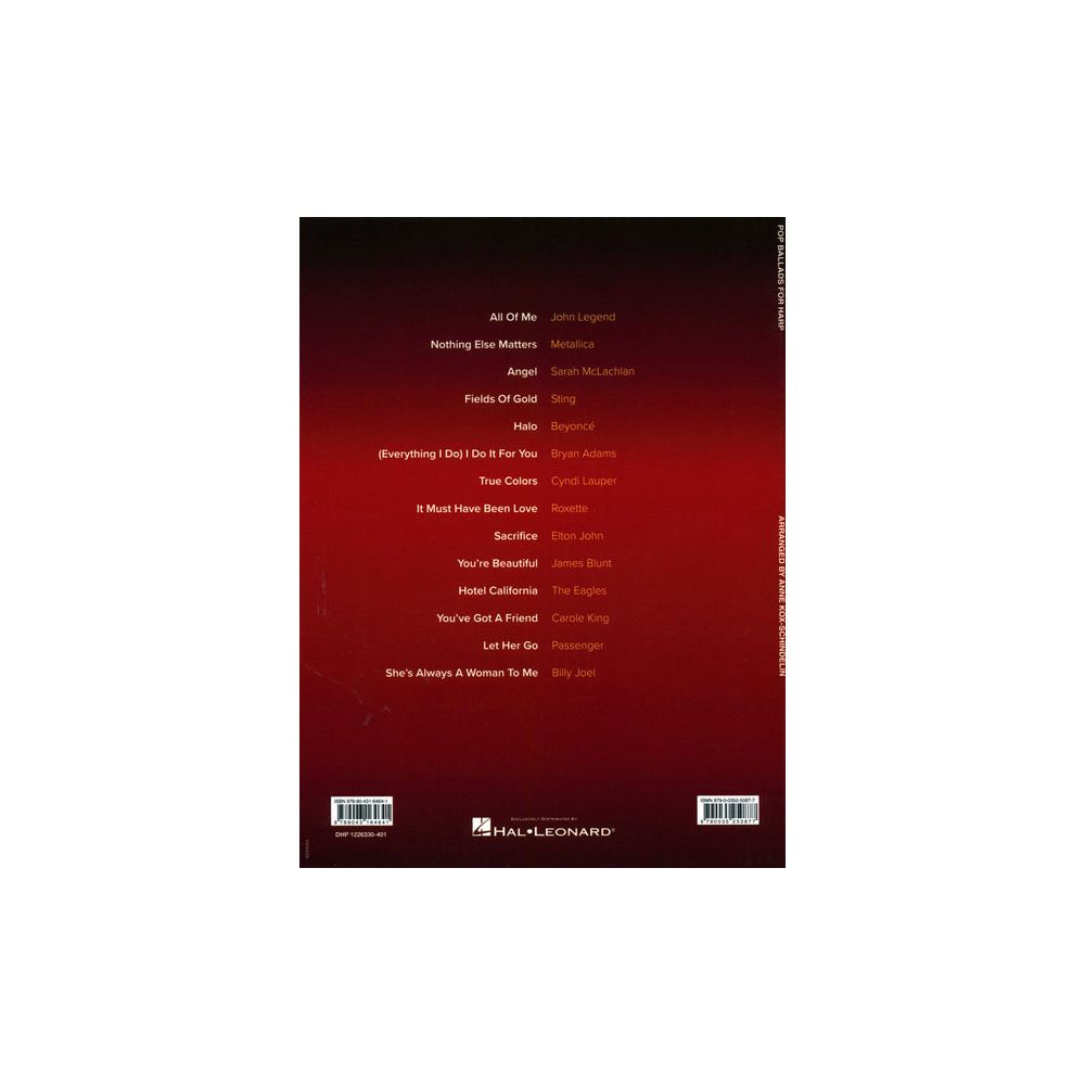 De Haske Pop Ballads for Harp – Thomann Ireland