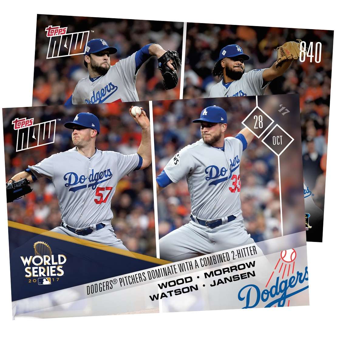 Wood/Morrow/Jansen/Watson - 10/29/2017 TOPPS NOW® CARD 840 - Print Run: 576