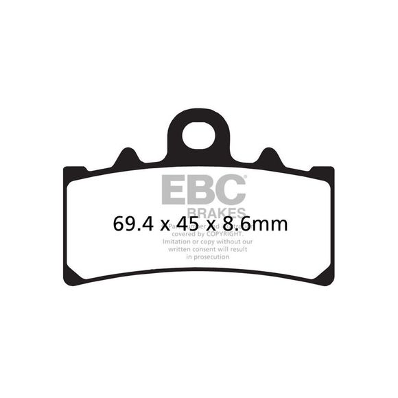 EBC Organic Front Brake PadsRef: FA606 / 17200300