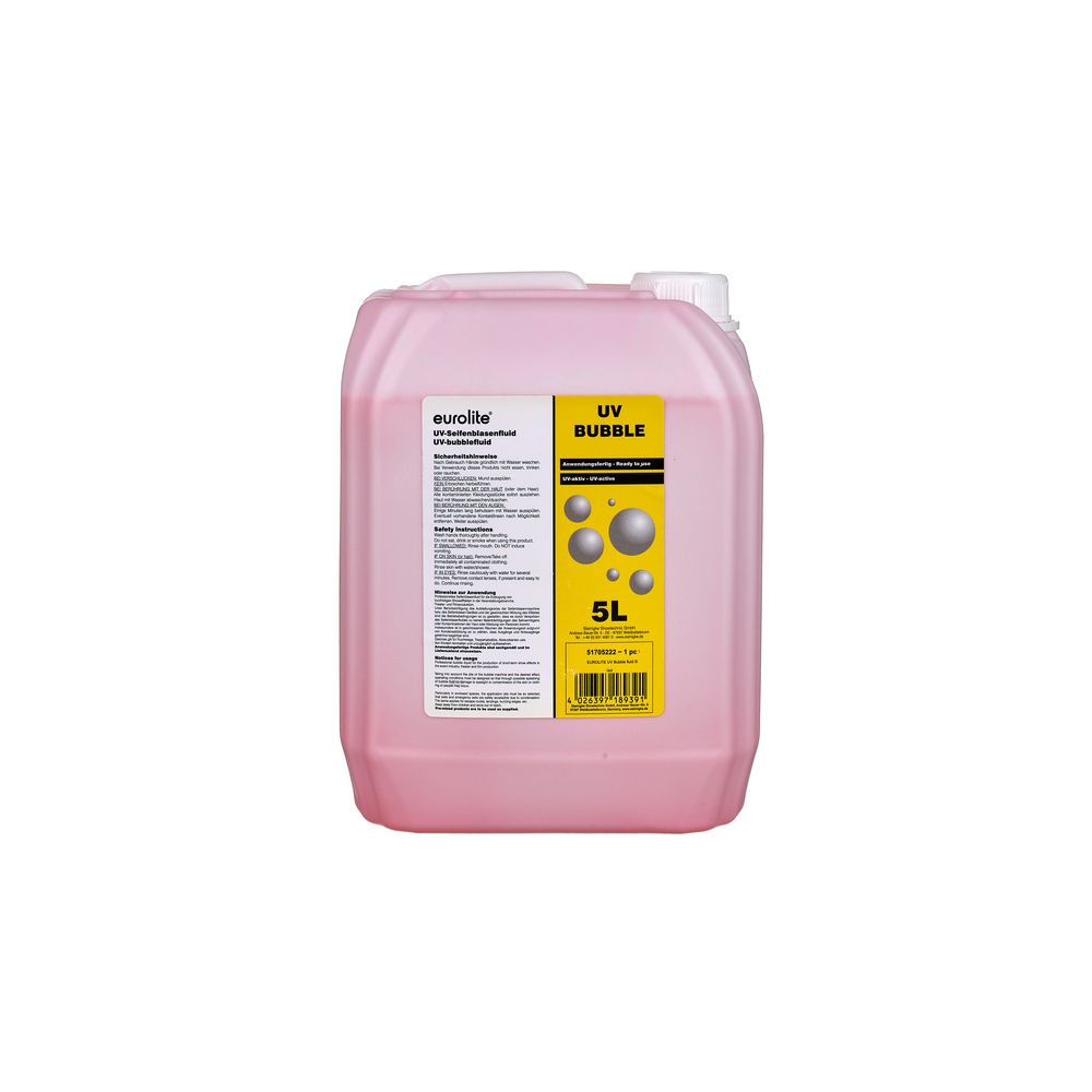 Eurolite UV Bubble Fluid 5l red – Thomann Ireland