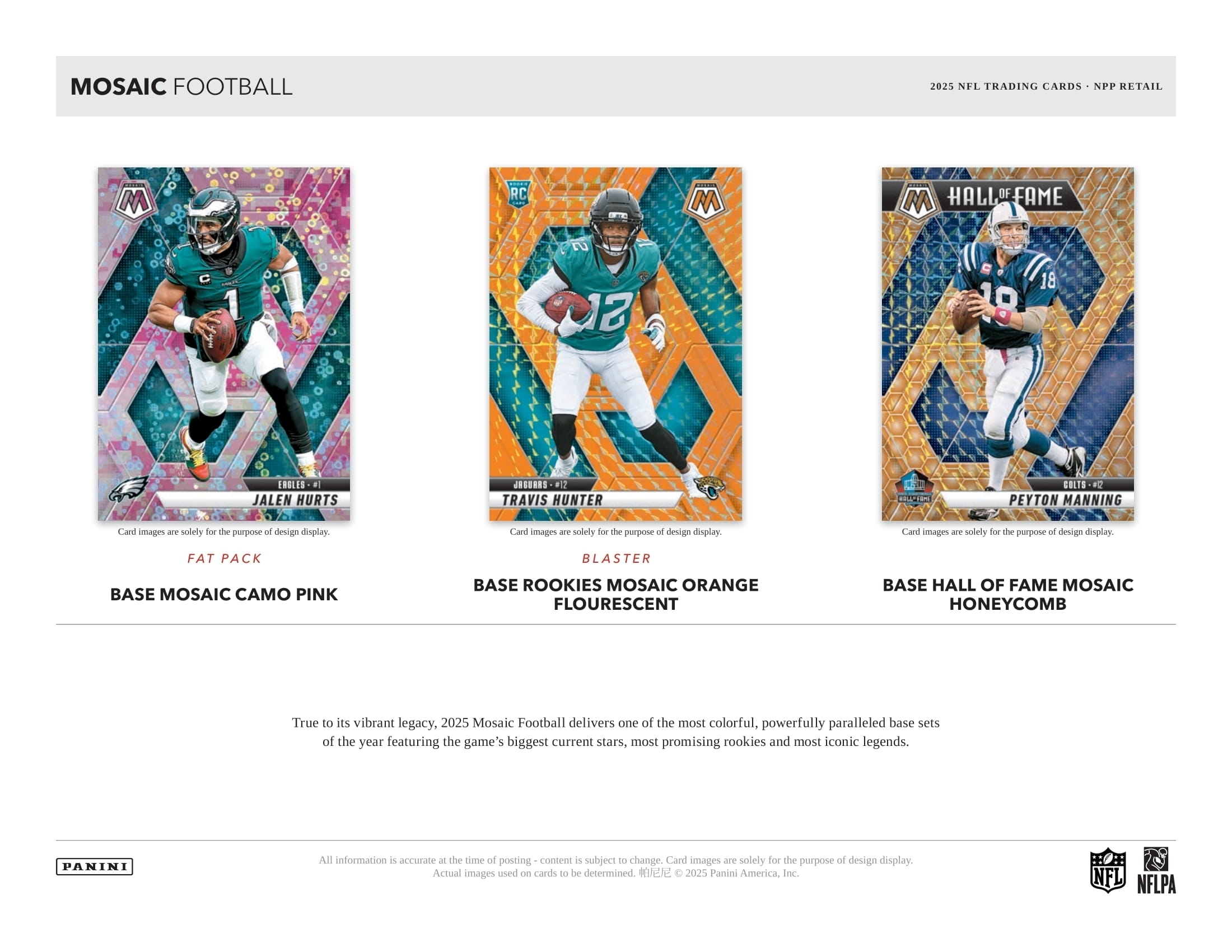 2025 Panini Mosaic Football NFL Fat-Pack