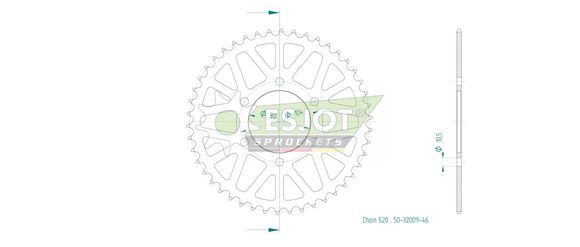Esjot crown 46 teethRef: Esjo00062A / 12113020