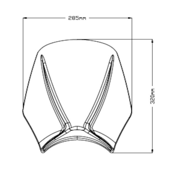 Puig SPORT windshield - BlackTRIUMPH 660 TRIDENT 660 - 2021 - 2025Ref: 20638