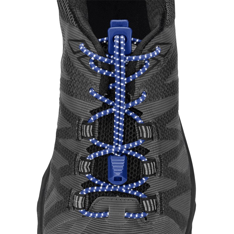 Nathan Sports Run Laces Reflective - surf-the-web-blue