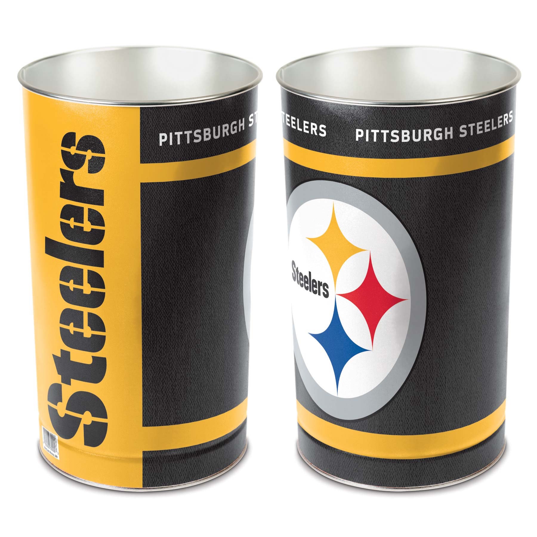 Pittsburgh Steelers Metal NFL Wastebasket