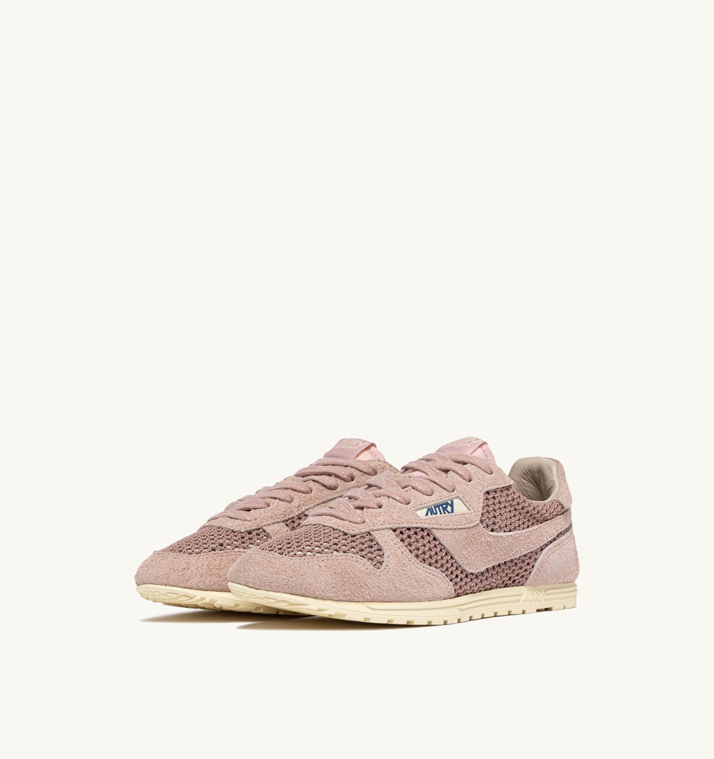 WINDSPIN SNEAKERS IN SILK MESH AND SUEDE