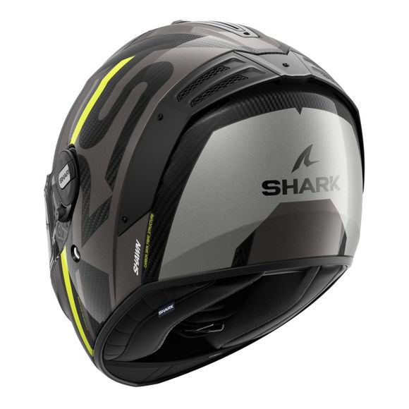 Shark SPARTAN RS CARBON SHAWN Full-Face Helmet - Yellow / GreyRef: SH1679
