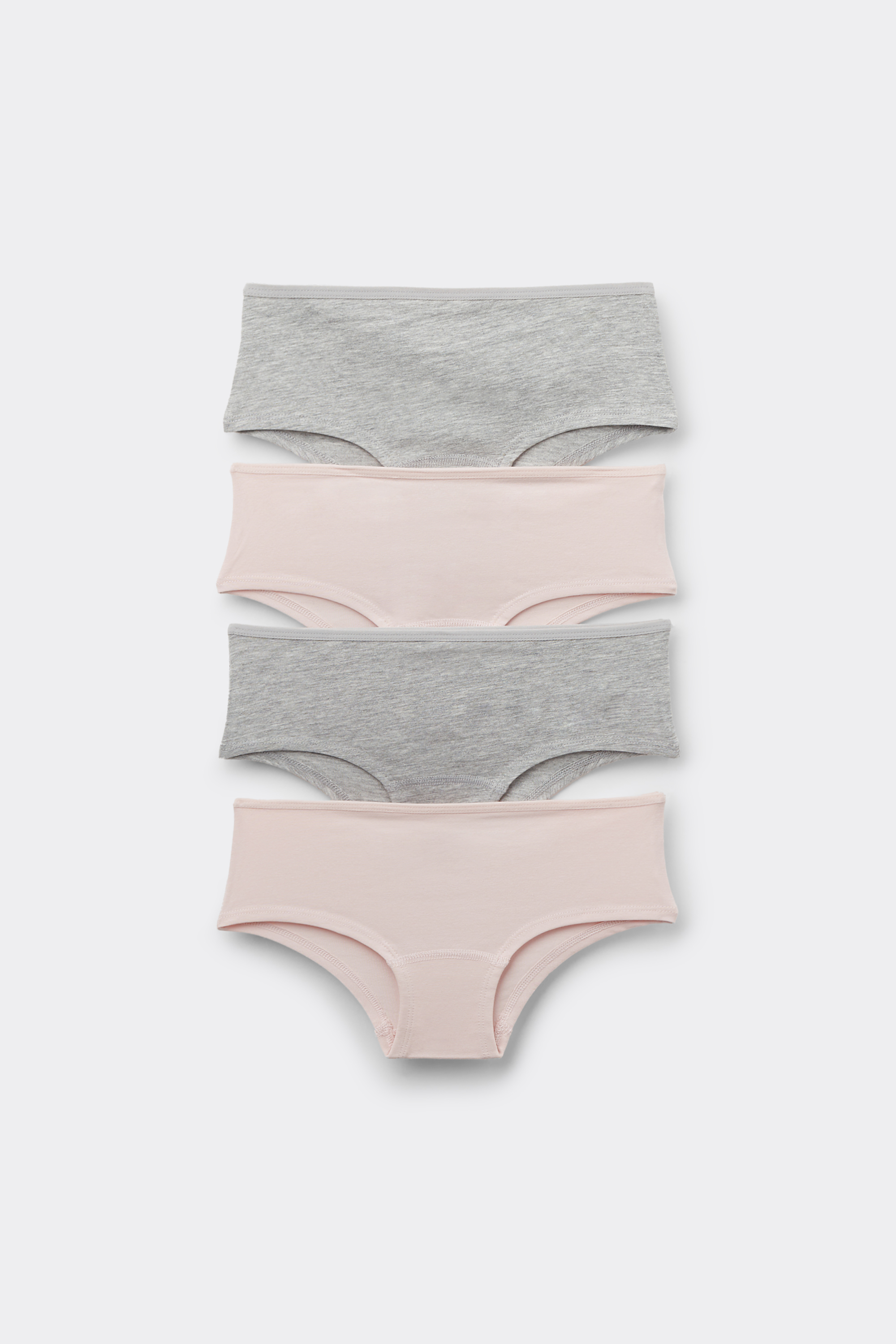 4 Pairs of Girls’ Basic Cotton Shorts