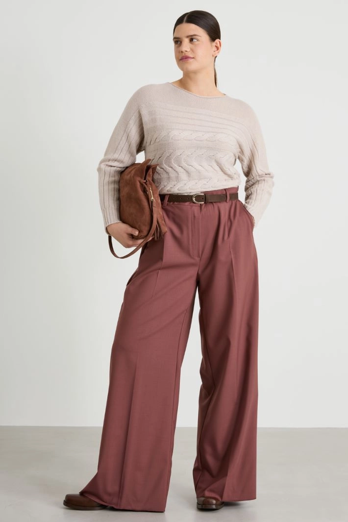 Wool blend sweater - BEIGE