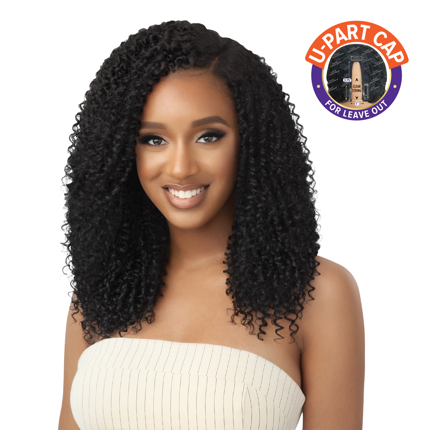Outre Human Hair Premium Blend Big Beautiful Hair Leave Out Wig Passion Coils 20