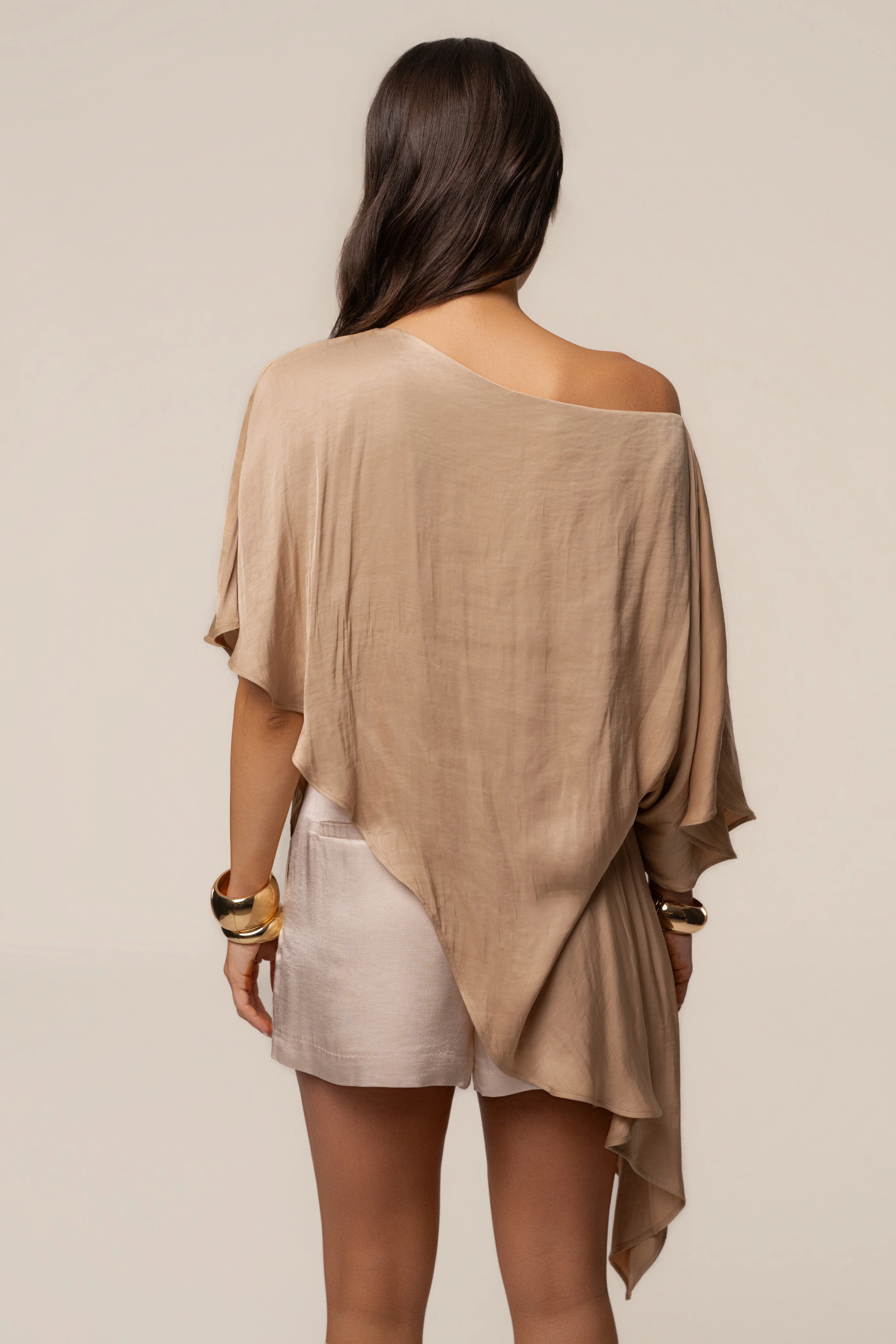 Tan Brisa Drape Top