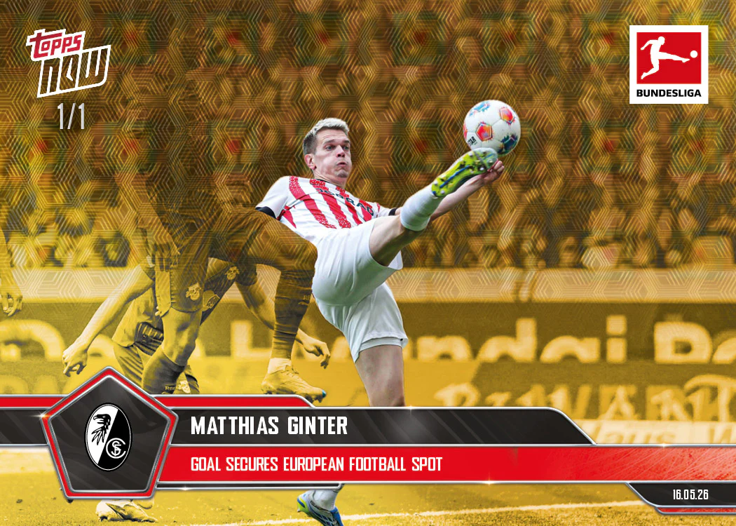 Matthias Ginter - 2025-26 Bundesliga Topps NOW® - Card 198 - PR: 166