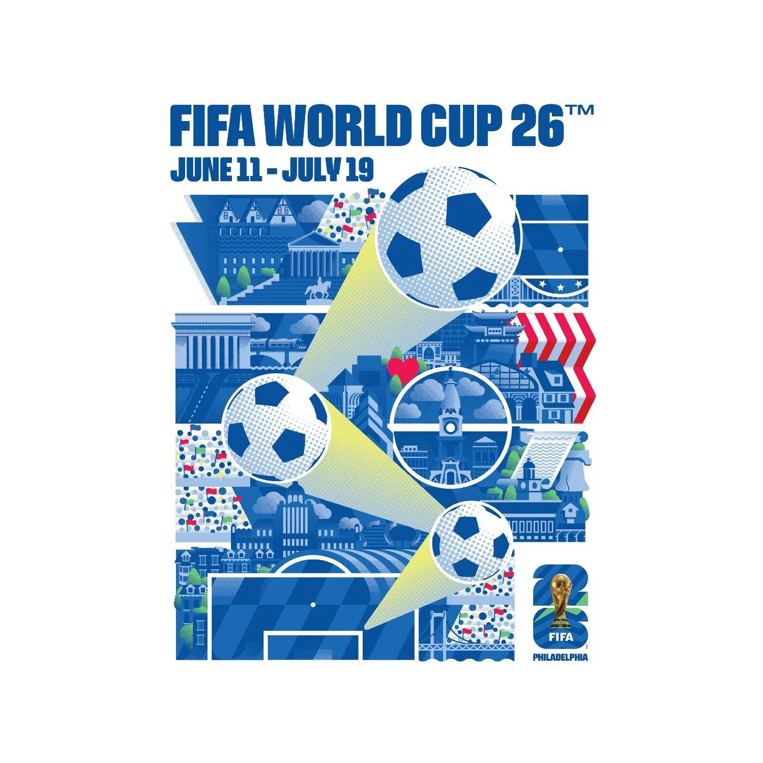 2026 Soccer Fan Collection Philadelphia Host City Poster