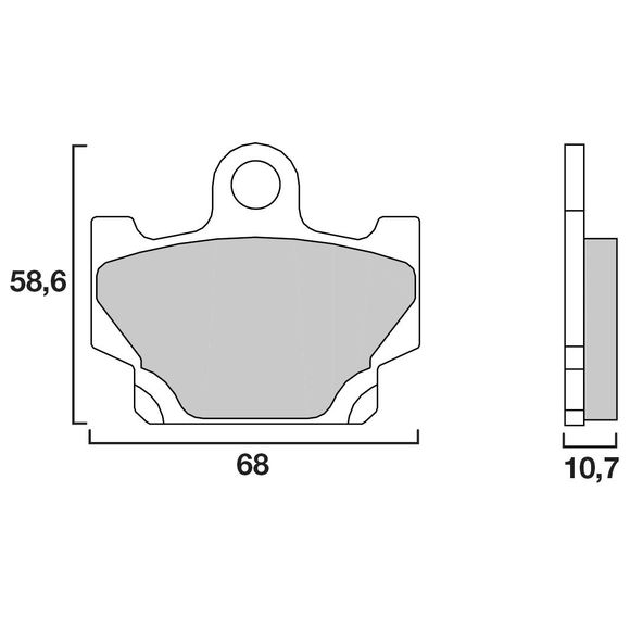 Plaquettes de freins Brembo Organique avant/arrière (selon modèle)Ref : 07YA1011
