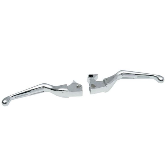 Drag Specialties Slotted Wide Blade Brake and Clutch Levers - GrayRef : DRG0156