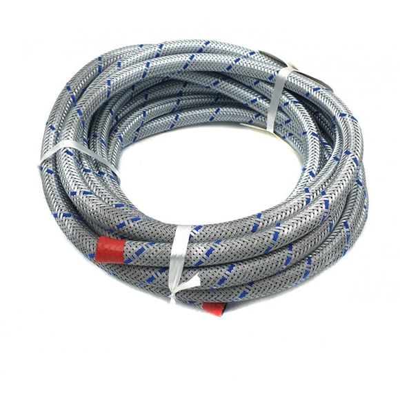 Durite d'essence Brazoline 5 mètres 6x10.5 mm METAL TRESSE GALVANISE BLEU Universel - GrisRef : BRZ0097 / DP98500