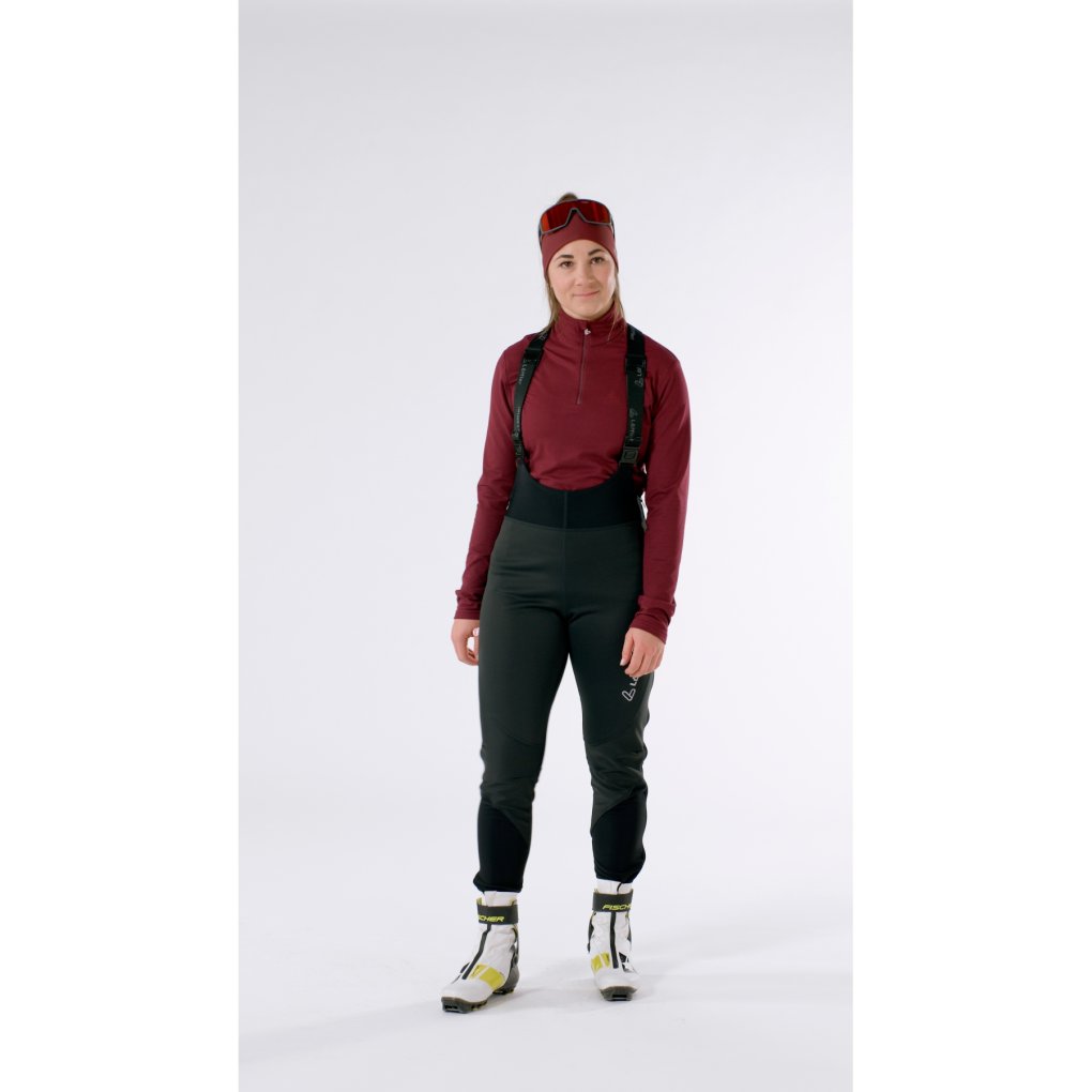 Löffler Warm-Up Windstopper® Warm Bib Tights Women - black 990