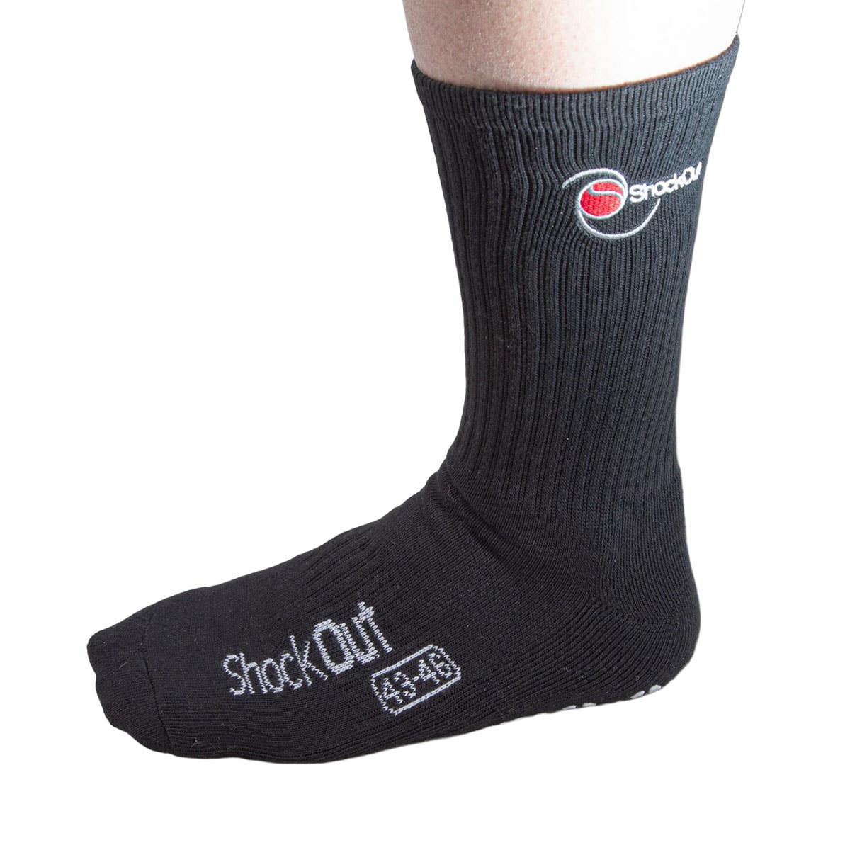PACK 2 UNITS SOCKS SHOCK OUT TRACTION BLACK/WHITE
