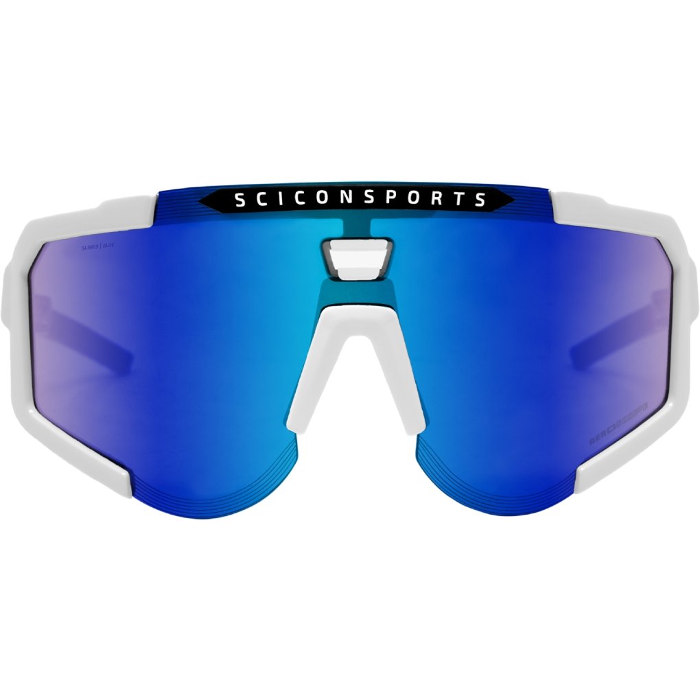 Scicon Aeroscope Glasses - White Gloss - Multimirror Blue | Clear