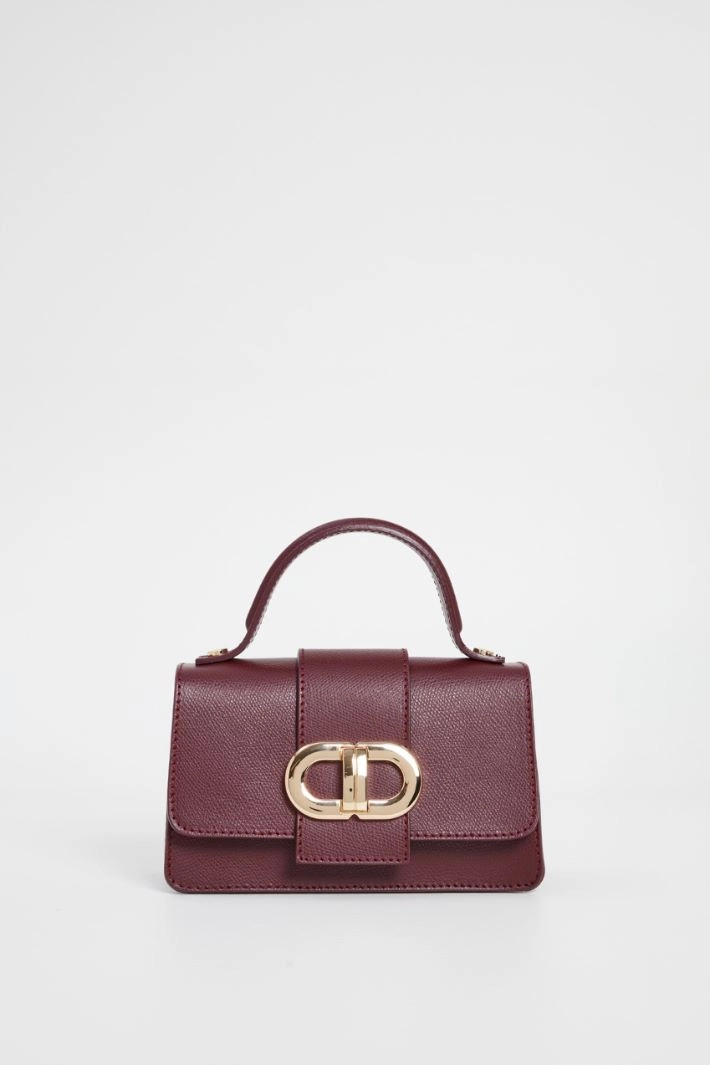 Hammered leather bag - BORDEAUX