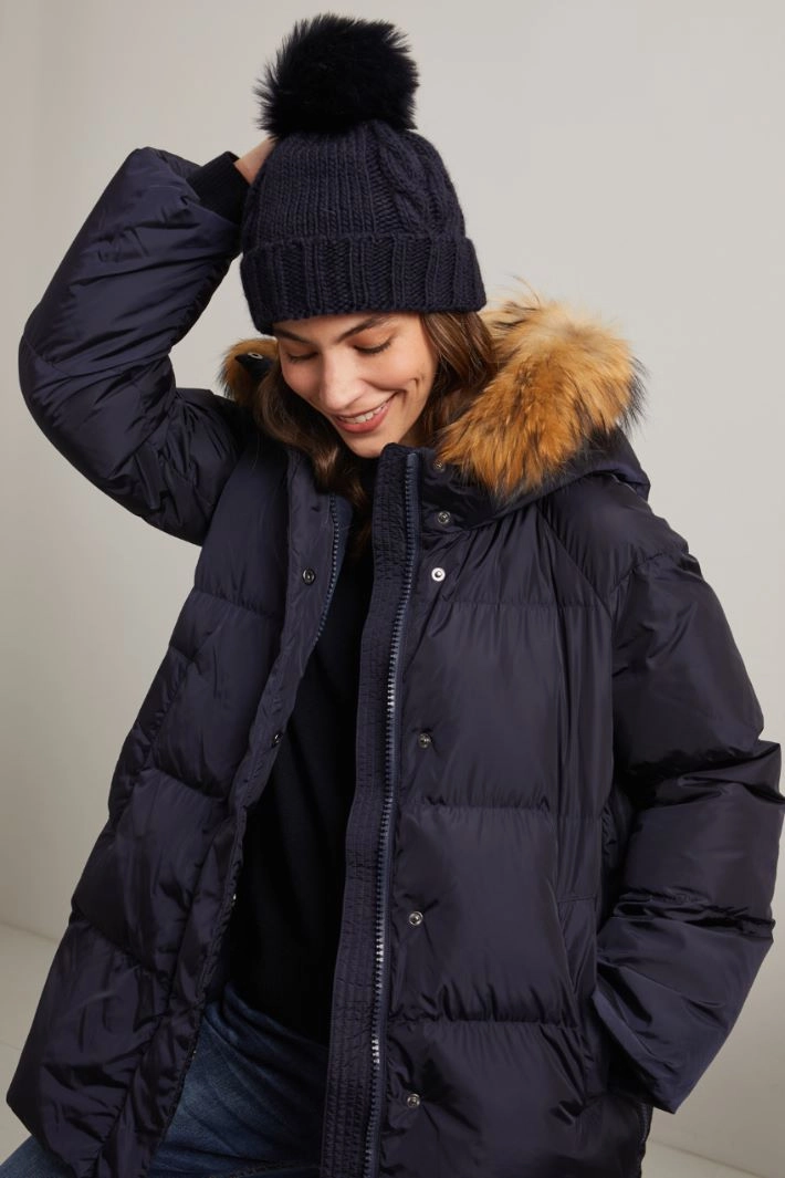 Wool and alpaca hat - NIGHT BLUE