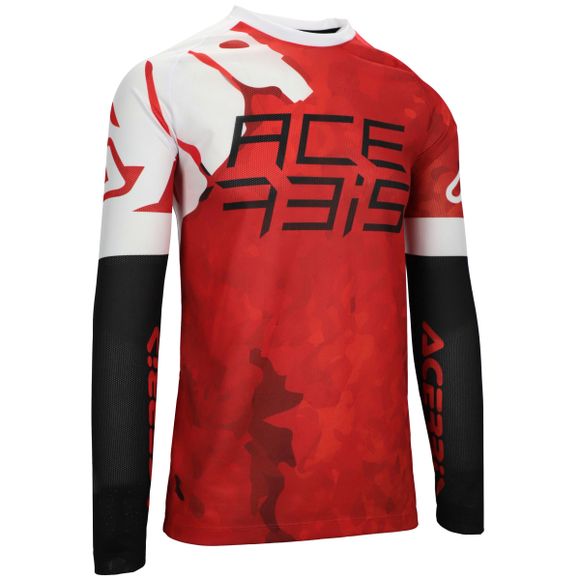 Maillot cross Acerbis J-WINDY VENT WATERMARK 2025 - Rouge / BlancRef : AE5394