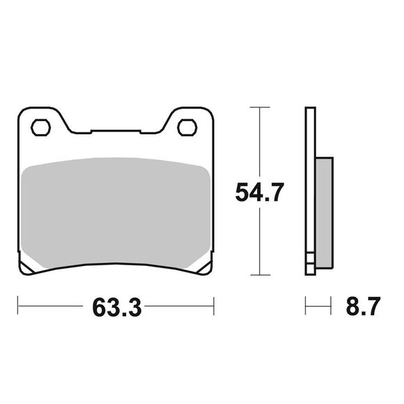 SBS 555HF Organic Front/Rear Brake Pads (Depending on Model)Ref: 555HF / 555000