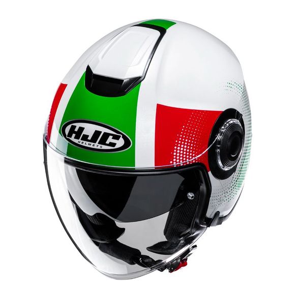 HJC I40N Jet Helmet - PYLE - White / GreenRef: HJ1122