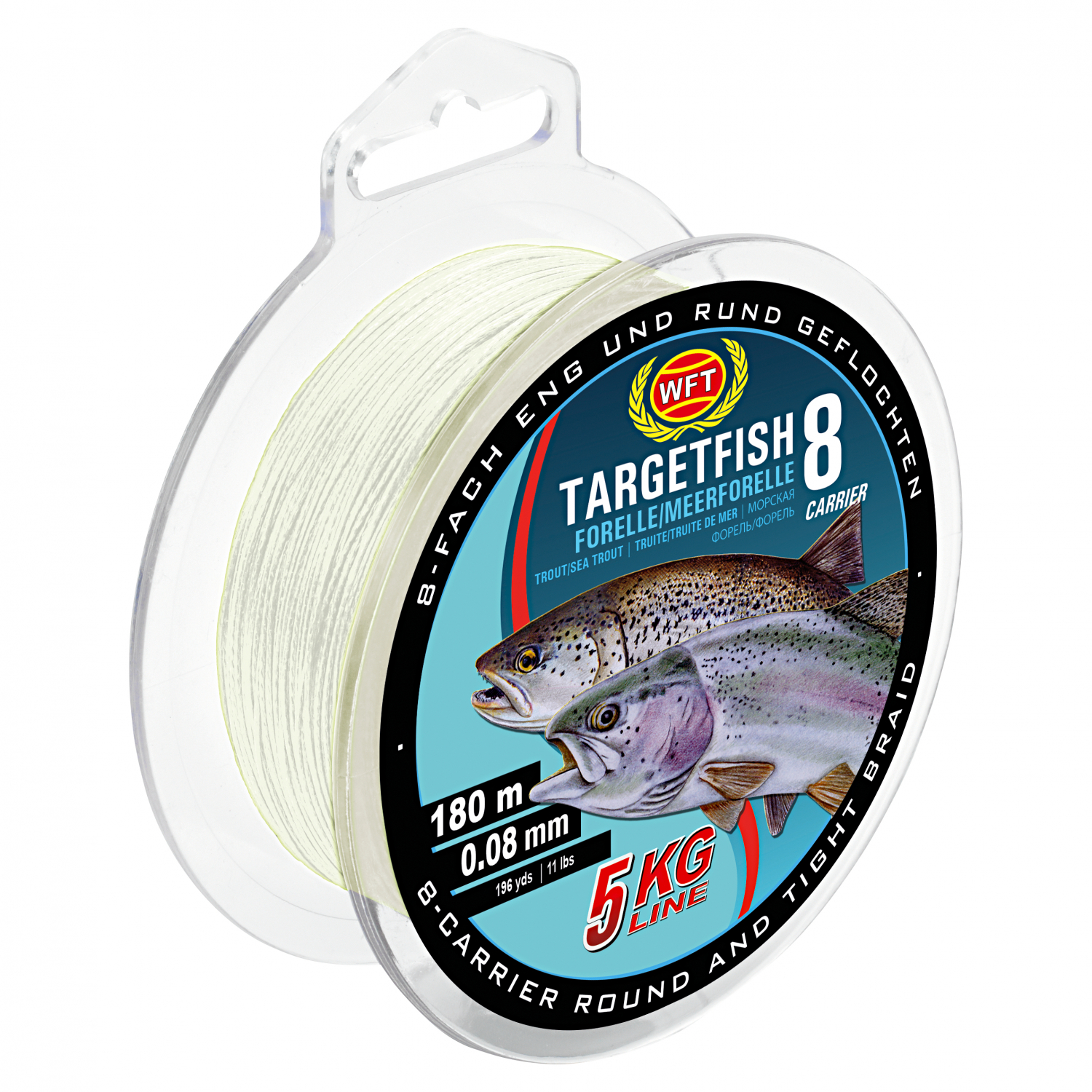 WFT Fishing Line Target Fish 8 Trout\/Sea Trout (semi-clear)