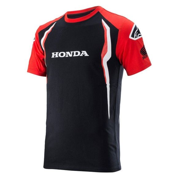T-Shirt manches courtes Alpinestars HONDA - Rouge / NoirRef : AP3128