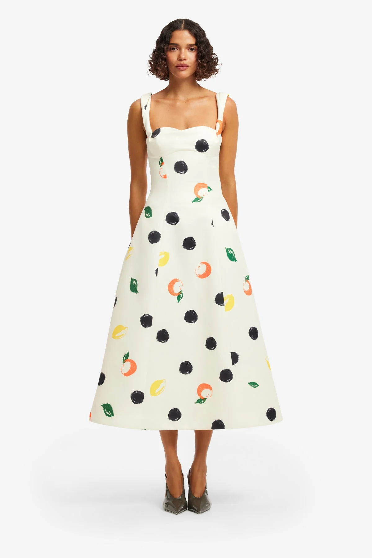Beatrice Midi Dress - Citrus Spots