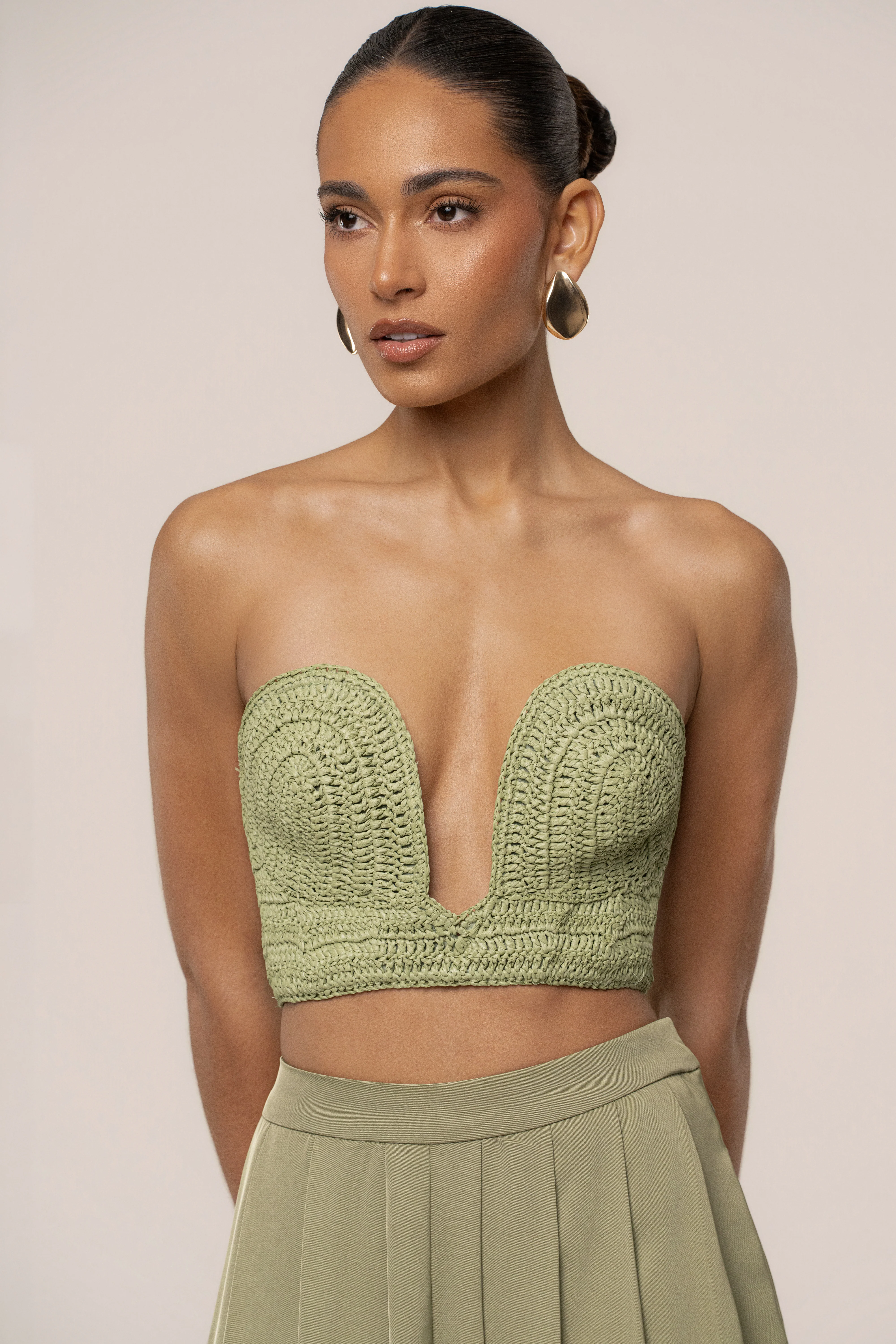 Moss Sail Away Texture Bustier