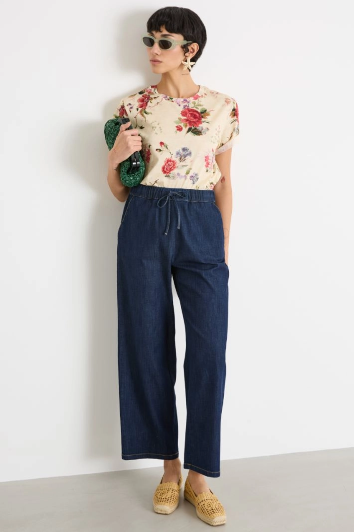 Drawstring jeans - BLUE