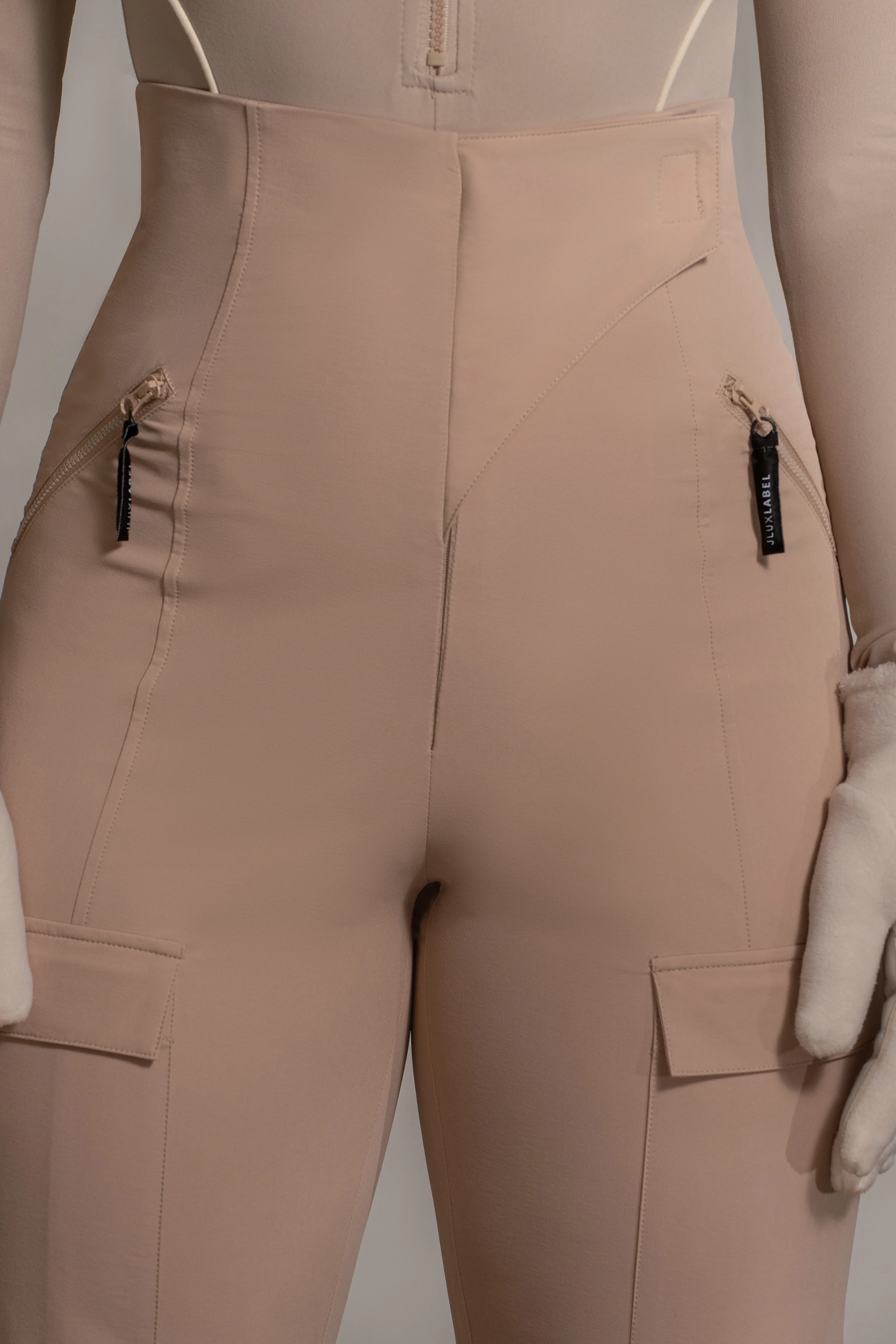 Tan Nyah Nylon Utility Pants