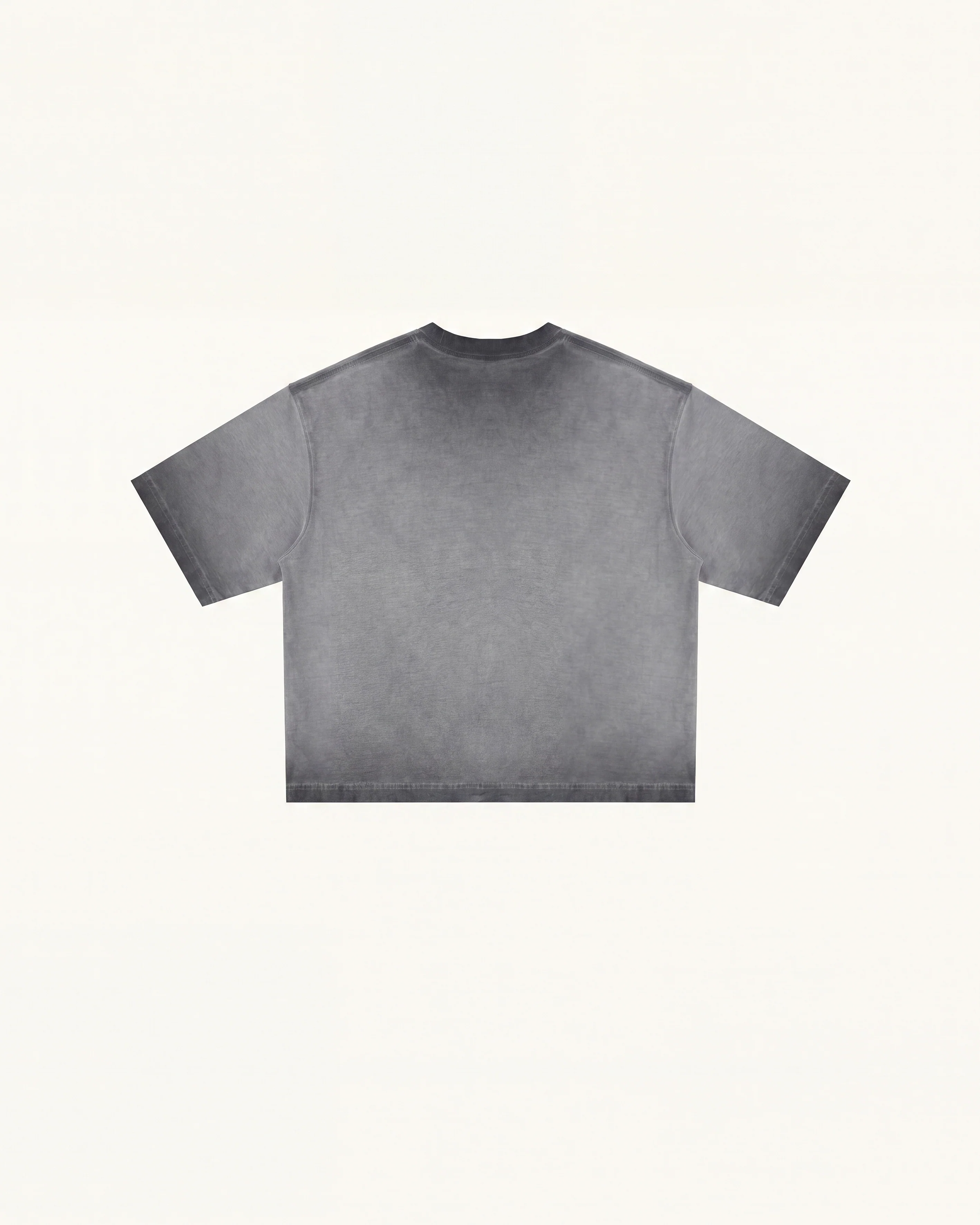 The Angelic Dripping Crystal Wings Tee - Washed Grey