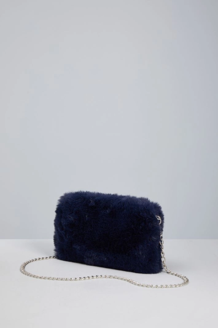 Bag in soft and warm fabric - NIGHT BLUE SILVER