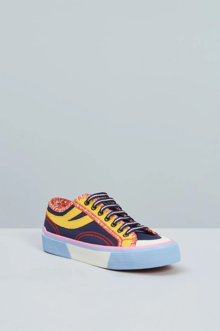 Canvas trainers - BLUE YELLOW RED