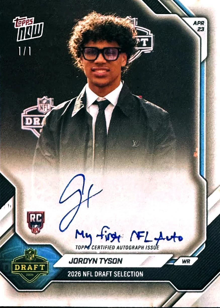 Jordyn Tyson - 2026 NFL Topps NOW® - Card JTYS