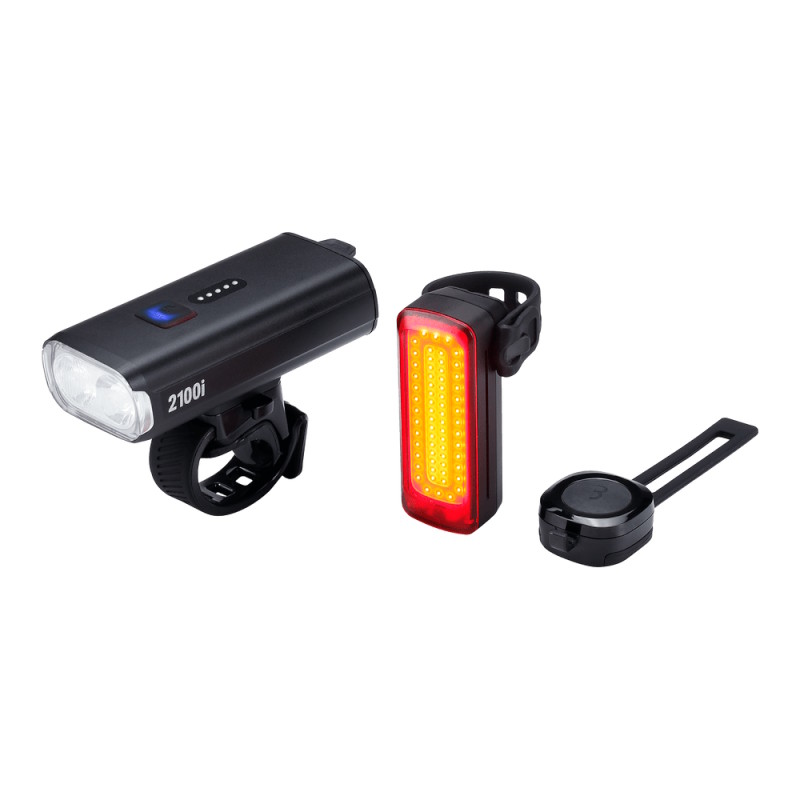 BBB Cycling StrikeDuo 2100i Combo + Signal Pro Light Set BLS-277i - black