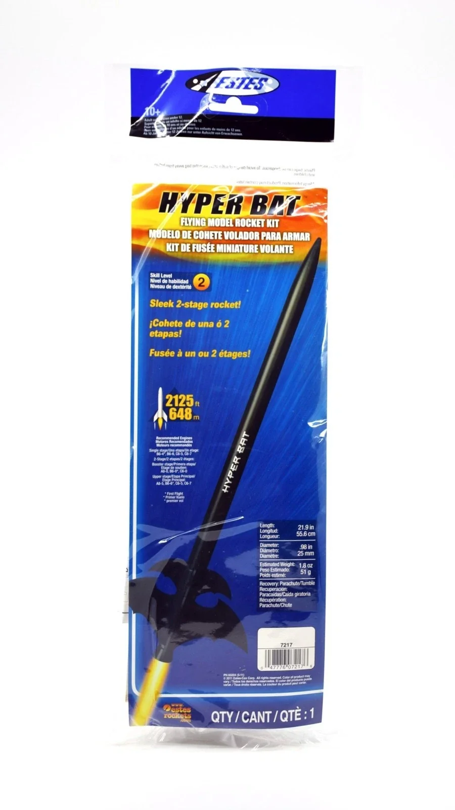 Estes Hyper Bat Rocket Kit Skill Level 2 EST7217