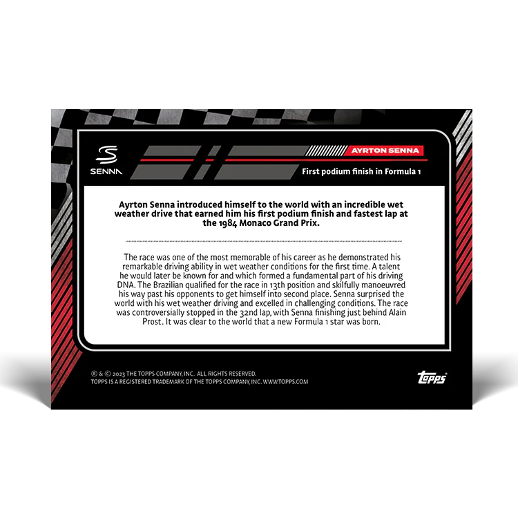 Topps UK - The Story of Senna - Card #8