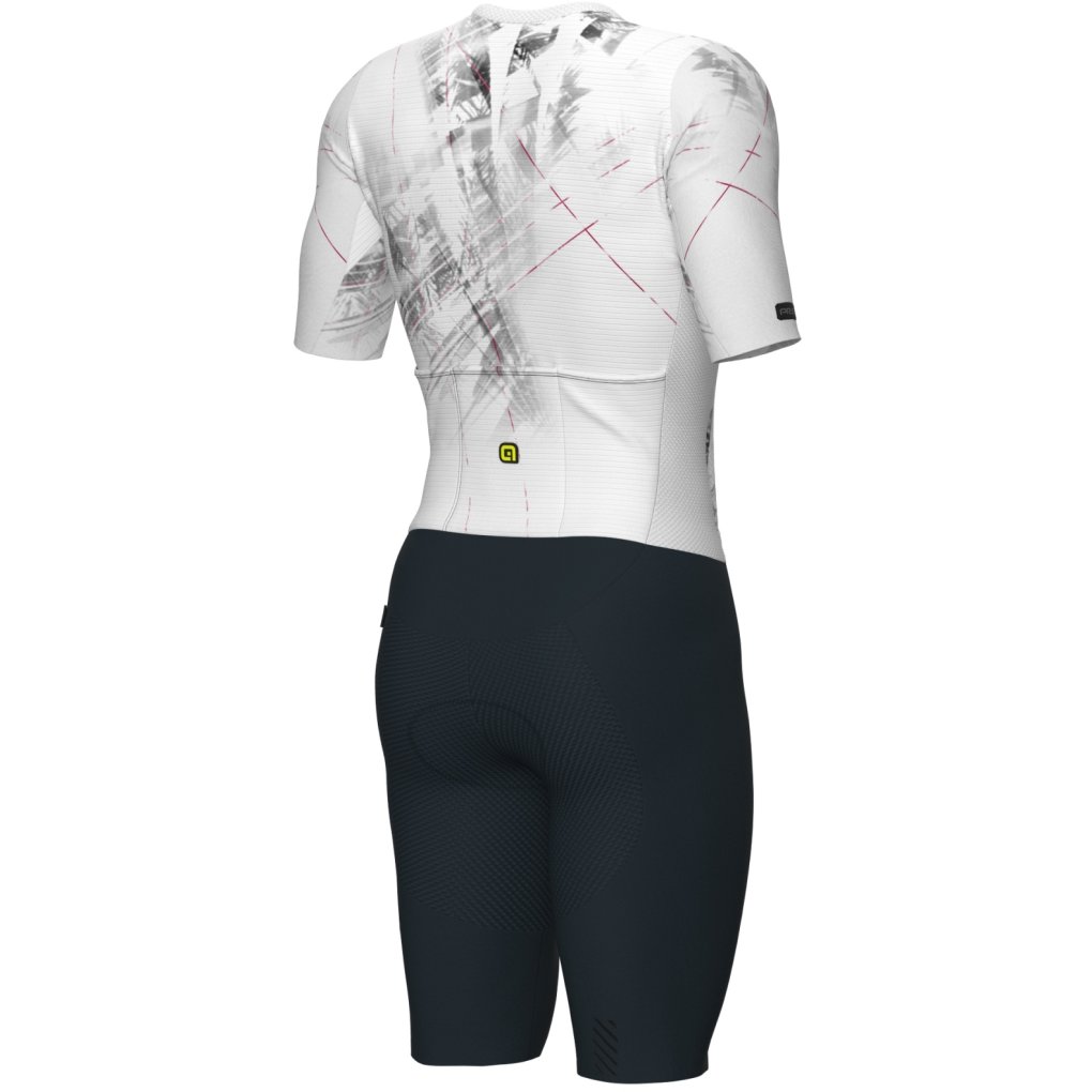 Alé PR-E Mirror Strada Short Sleeve Skinsuit Men - white